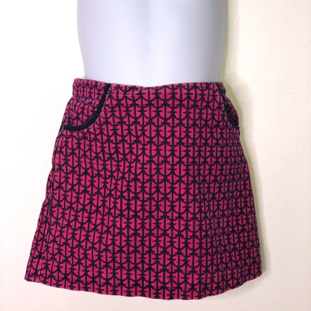 Vineyard vines girls corduroy anchor print skirt
